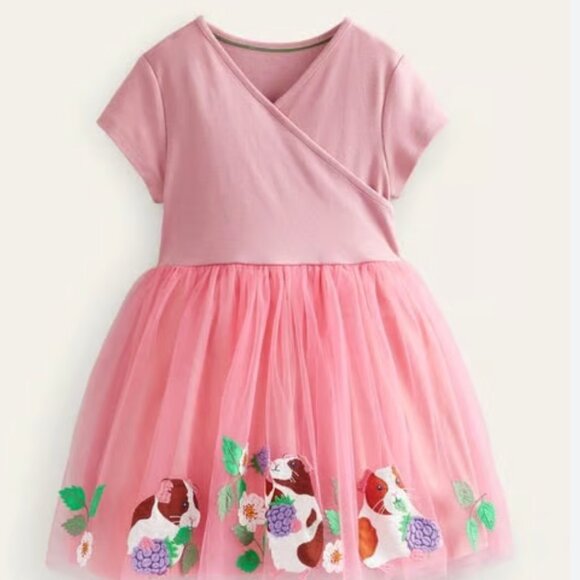 Mini Boden guinea pig appliqué tulle ballet dress - Picture 1 of 7